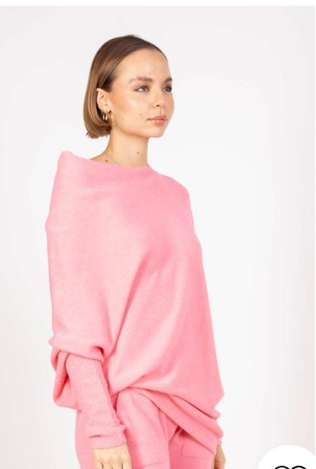 Pull asymétrique ILONA sans coutures 